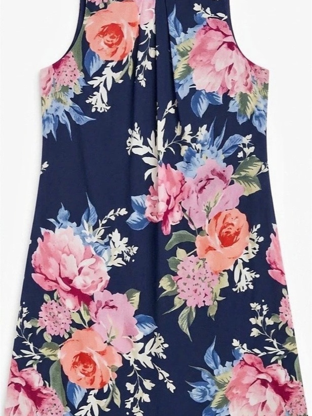 Floral Mini Dress in Blue & Pink Like New